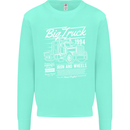 Lorry Driver HGV Big Truck Mens Sweatshirt Jumper Peppermint