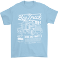 Lorry Driver HGV Big Truck Mens T-Shirt 100% Cotton Light Blue