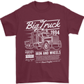 Lorry Driver HGV Big Truck Mens T-Shirt 100% Cotton Maroon