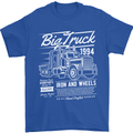 Lorry Driver HGV Big Truck Mens T-Shirt 100% Cotton Royal Blue