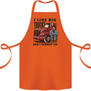 Lorry Driver I Like Big Trucks I Cannot Lie Trucker Cotton Apron 100% Organic Orange