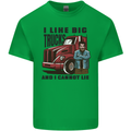Lorry Driver I Like Big Trucks I Cannot Lie Trucker Mens Cotton T-Shirt Tee Top Irish Green