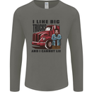 Lorry Driver I Like Big Trucks I Cannot Lie Trucker Mens Long Sleeve T-Shirt Charcoal