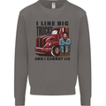 Lorry Driver I Like Big Trucks I Cannot Lie Trucker Mens Sweatshirt Jumper Charcoal