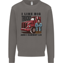 Lorry Driver I Like Big Trucks I Cannot Lie Trucker Mens Sweatshirt Jumper Charcoal