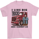 Lorry Driver I Like Big Trucks I Cannot Lie Trucker Mens T-Shirt 100% Cotton Light Pink