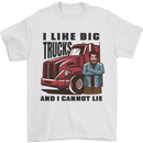 Lorry Driver I Like Big Trucks I Cannot Lie Trucker Mens T-Shirt 100% Cotton White