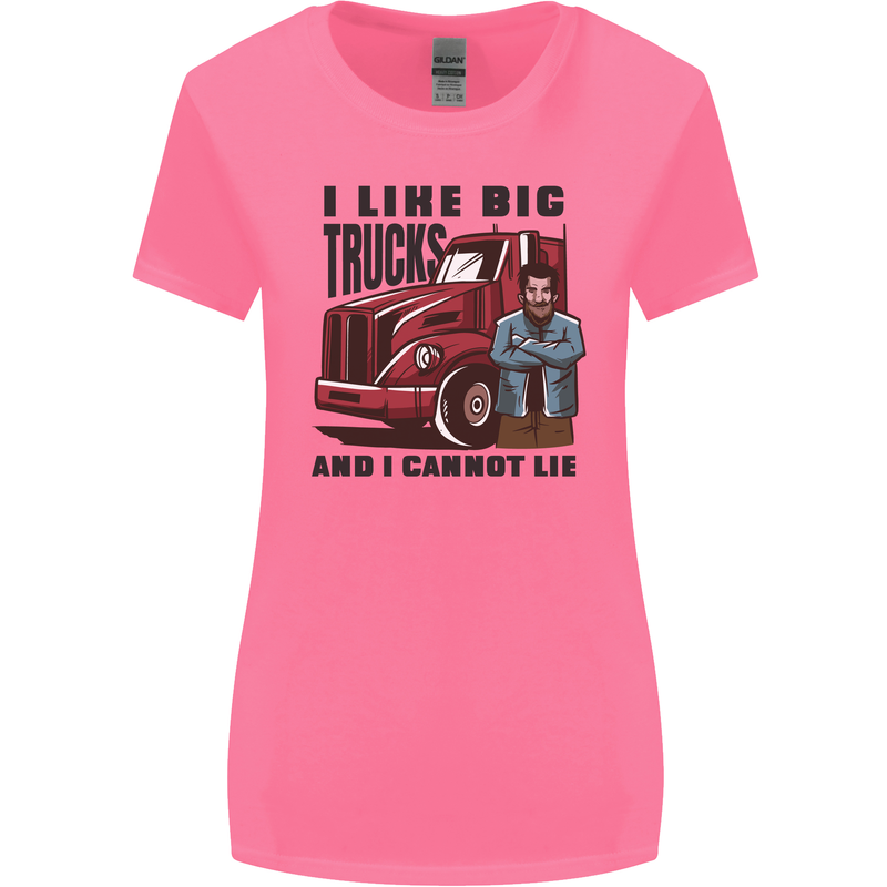 Lorry Driver I Like Big Trucks I Cannot Lie Trucker Womens Wider Cut T-Shirt Azalea