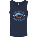 Love Grows Like Mushrooms Foraging Mycology Mens Vest Tank Top Navy Blue