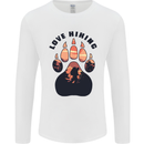 Love Hiking Bear Paw Trekking Hike Outdoors Mens Long Sleeve T-Shirt White
