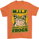 MILF Man I Love Frogs Mens T-Shirt 100% Cotton Orange
