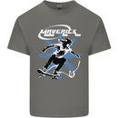 Maverick Skateboarder Skateboard Mens Cotton T-Shirt Tee Top Charcoal
