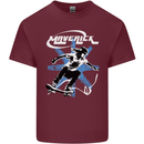 Maverick Skateboarder Skateboard Mens Cotton T-Shirt Tee Top Maroon
