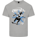 Maverick Skateboarder Skateboard Mens Cotton T-Shirt Tee Top Sports Grey