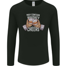 May Contain Whiskey Funny Whisky Mens Long Sleeve T-Shirt Black