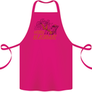 Merry Beachmas Funny Summer Santa Claus Cotton Apron 100% Organic Pink