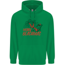 Merry Beachmas Funny Summer Santa Claus Mens 80% Cotton Hoodie Irish Green