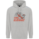 Merry Beachmas Funny Summer Santa Claus Mens 80% Cotton Hoodie Sports Grey