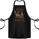 Merry Woofmas Funny Xmas Dog Cotton Apron 100% Organic Black