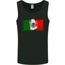 Mexico Football Distressed Flag Mens Vest Tank Top Black