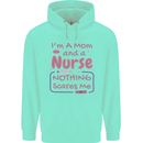 Mom and a Nurse Nothing Scares Me Mothers Day Childrens Kids Hoodie Peppermint