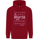 Mom and a Nurse Nothing Scares Me Mothers Day Childrens Kids Hoodie Red