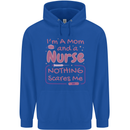 Mom and a Nurse Nothing Scares Me Mothers Day Childrens Kids Hoodie Royal Blue