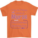 Mom and a Nurse Nothing Scares Me Mothers Day Mens T-Shirt 100% Cotton Orange