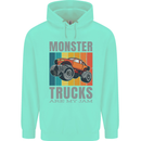 Monster Trucks are My Jam Childrens Kids Hoodie Peppermint