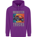 Monster Trucks are My Jam Childrens Kids Hoodie Purple