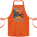 Monster Trucks are My Jam Cotton Apron 100% Organic Orange