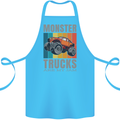 Monster Trucks are My Jam Cotton Apron 100% Organic Turquoise