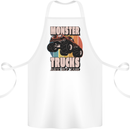Monster Trucks are My Jam Funny Cotton Apron 100% Organic White