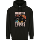 Monster Trucks are My Jam Funny Mens 80% Cotton Hoodie Black