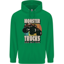 Monster Trucks are My Jam Funny Mens 80% Cotton Hoodie Irish Green