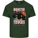 Monster Trucks are My Jam Funny Mens Cotton T-Shirt Tee Top Forest Green