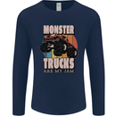 Monster Trucks are My Jam Funny Mens Long Sleeve T-Shirt Navy Blue