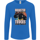 Monster Trucks are My Jam Funny Mens Long Sleeve T-Shirt Royal Blue