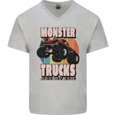Monster Trucks are My Jam Funny Mens V-Neck Cotton T-Shirt Sports Grey