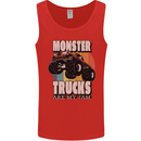 Monster Trucks are My Jam Funny Mens Vest Tank Top Red