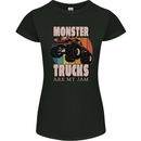 Monster Trucks are My Jam Funny Womens Petite Cut T-Shirt Black