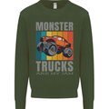 Monster Trucks are My Jam Kids Sweatshirt Jumper Forest Green