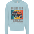 Monster Trucks are My Jam Kids Sweatshirt Jumper Light Blue