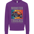 Monster Trucks are My Jam Kids Sweatshirt Jumper Purple
