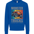 Monster Trucks are My Jam Kids Sweatshirt Jumper Royal Blue