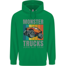 Monster Trucks are My Jam Mens 80% Cotton Hoodie Irish Green