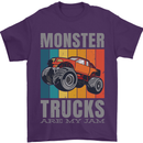 Monster Trucks are My Jam Mens T-Shirt 100% Cotton Purple