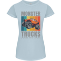 Monster Trucks are My Jam Womens Petite Cut T-Shirt Light Blue