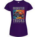Monster Trucks are My Jam Womens Petite Cut T-Shirt Purple