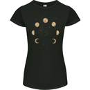 Moon Phases Eclipse Full Moon Supermoon Womens Petite Cut T-Shirt Black